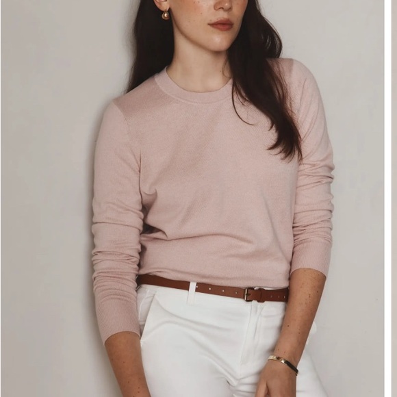 Quince Sweaters - Quince Lightweight Organic Cotton Cashmere Crew Neck Sweater Medium